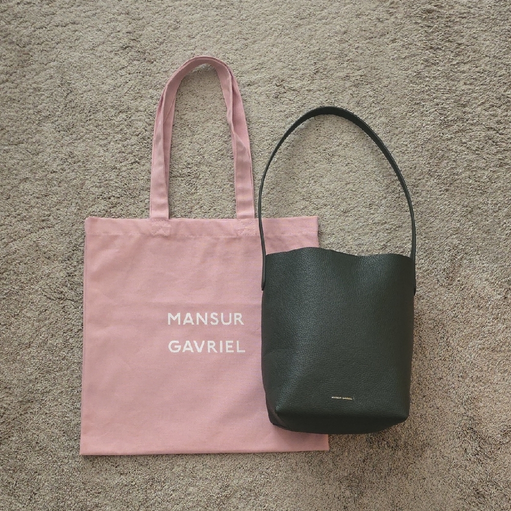 Mansur Gavriel Everyday Cavas Small - Seaweed (Dark Green)